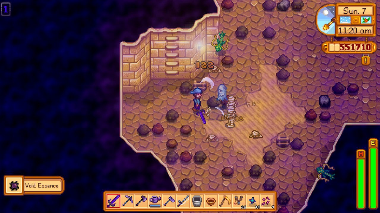 Stardew Valley fighting in the mines