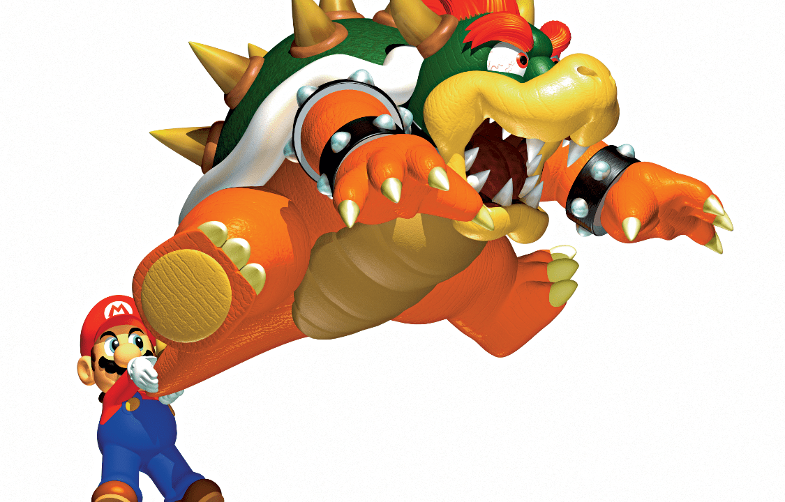Mario gooit Bowser