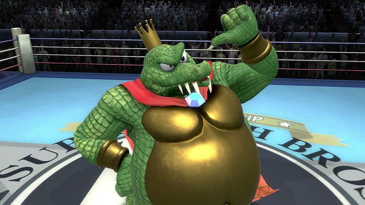 king k. rool wijst naar zichzelf