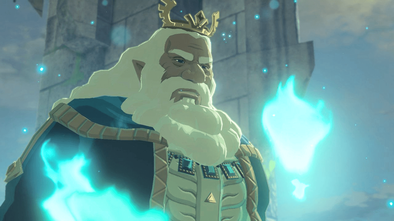 king rhoam kijkt nors