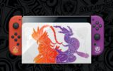 Voorkant dock van Nintendo Switch OLED - Scarlet & Violet