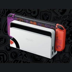 Achterkant dock van Nintendo Switch OLED - Scarlet & Violet