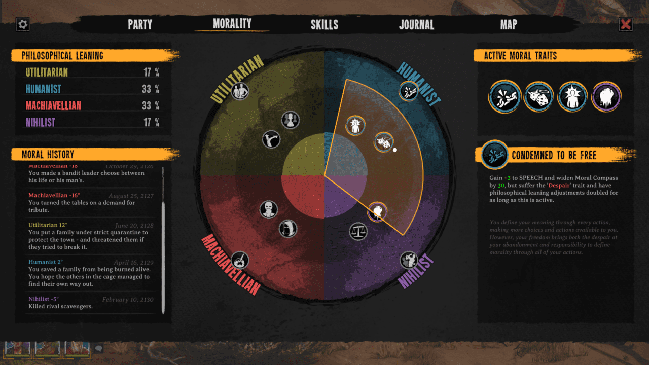 Broken Roads Moral Compass