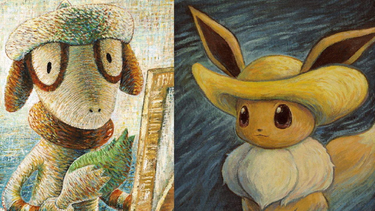 Pokemonxvangogh_Smeargle_Eevee_Van_gogh_pokemon_samenwerking