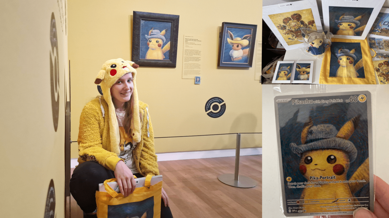 Van Gogh Pikachu Pokemon eevee Merch Promokaart