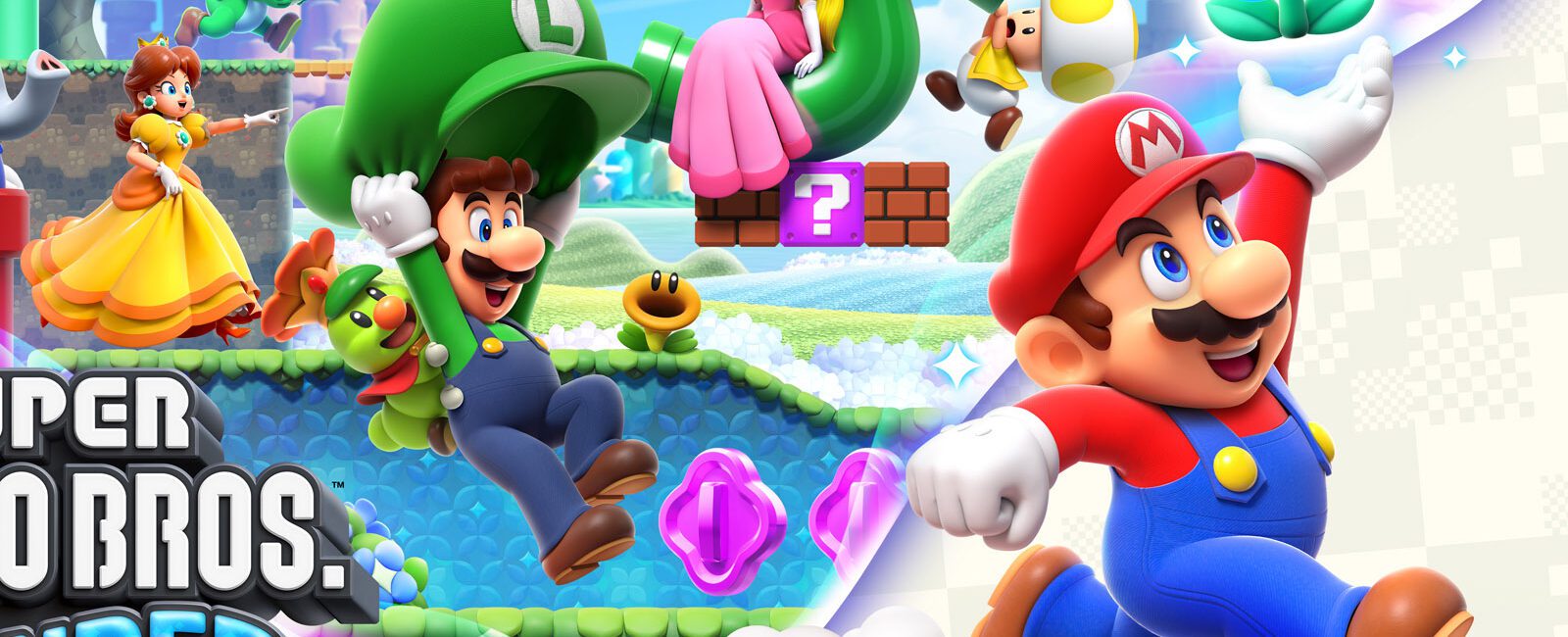 Hoofdafbeelding bij Review van Super Mario Bros. Wonder voor Nintendo Switch