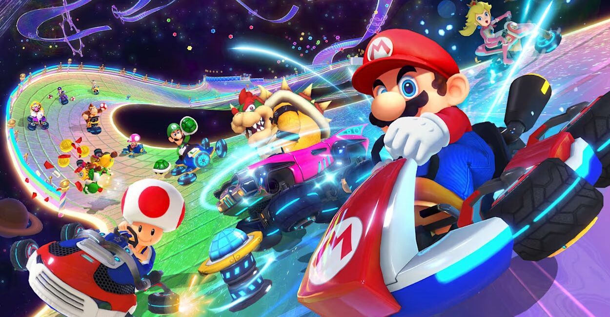 Hoofdafbeelding bij Mario Kart 8 Deluxe-trailer toont alle 96 racebanen