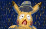 Pikachu_Van_Gogh_Fanart_Scream_Pikachu_with_grey_felt_hat