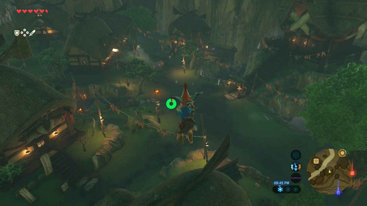 Breath of the Wild Switch 2 edition screenshot vliegen met een cucco