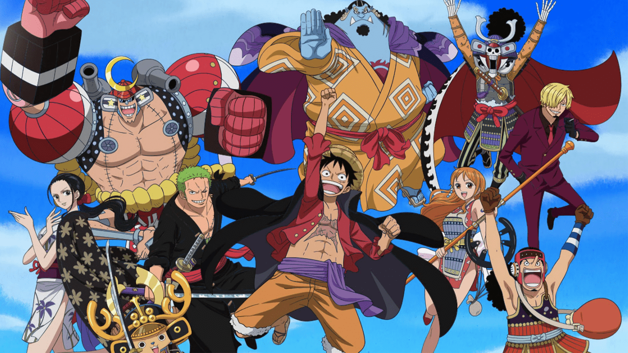 De volledige Straw Hat Crew uit One Piece tijdens de Wano Arc